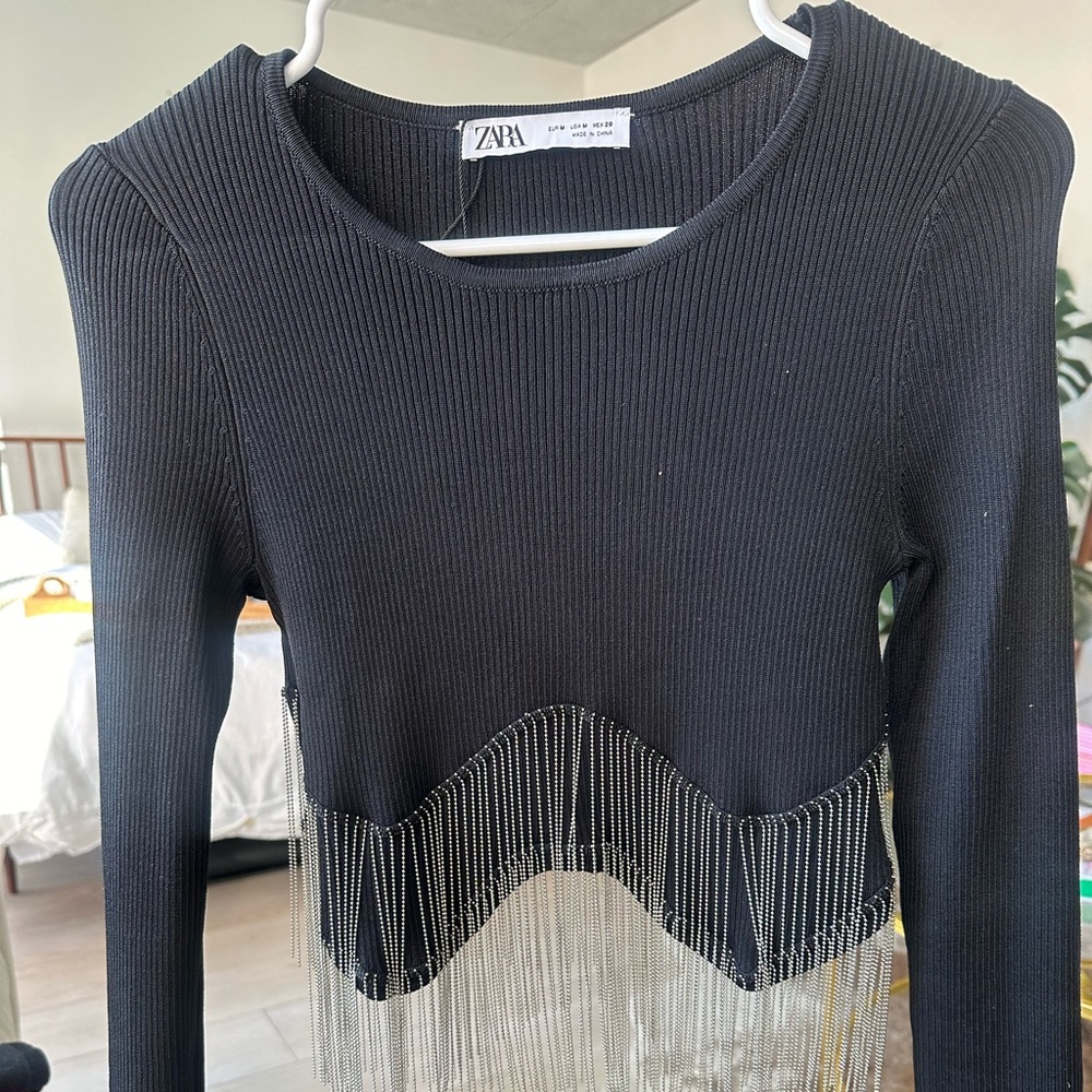 Zara Fringe Top